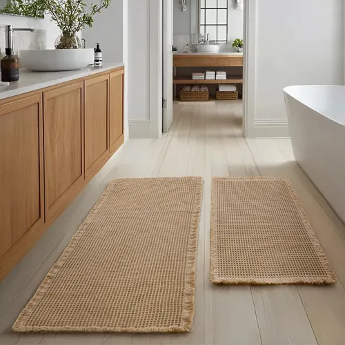Vista 11 de JIUZHEN Tapete de Baño Mejorado con Diseño de Gofre Súper Absorbente Tapetes de Baño Antideslizantes Alfombras de Baño Lavables a Máquina de Secado