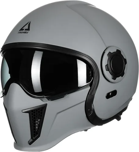 Vista 11 de TRIANGLE Cascos de motocicleta de cara completa, casco de motocross todoterreno para hombres y mujeres, doble visera con protector solar interno
