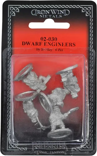 Vista 3 de IRON WIND METALS Juego de ingenieros enanos de 5 piezas, 100% peltre sin plomo, miniaturas clásicas de fantasía para juegos de mesa de 1.102 in