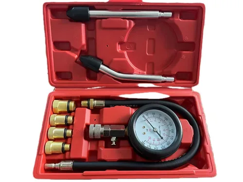 Vista 9 de Probador de compresión de 8 piezas, kit de comprobador de compresión de motor, medidor de presión profesional de cilindro de motor de gasolina