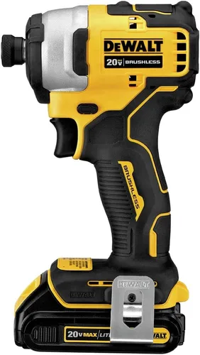 Vista 3 de DEWALT ATOMIC 20V MAX* Destornillador de impacto, inalámbrico, kit compacto, 2 baterías, 1/4 pulgadas (DCF809C2)