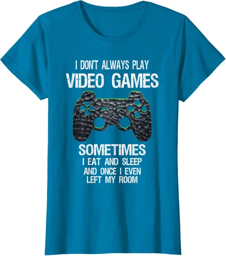 Vista 95 de Funny Gamer Video Games - Camiseta para niños y adolescentes, ajuste clásico, color negro, mezcla de algodón, Negro