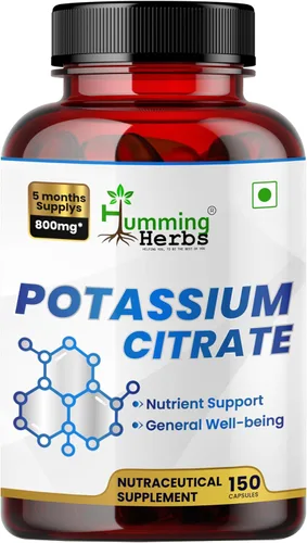 Vista 4 de Citrato de potasio 800 mg (306 mg de potasio elemental) – electrolitos y apoyo para el equilibrio del pH – vegano, sin OMG – 60 cápsulas