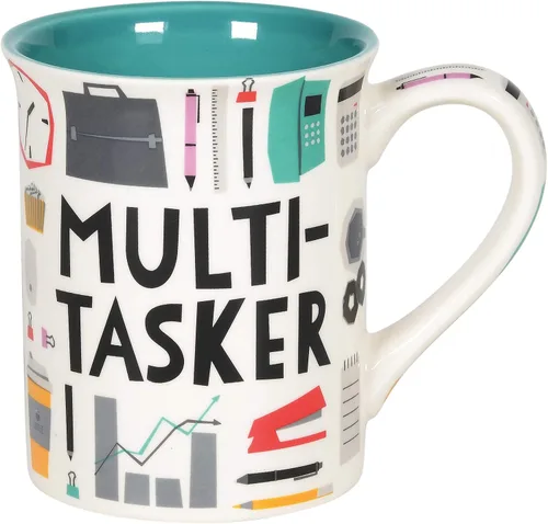 Vista 5 de Enesco Our Name is Mud Driver Pattern Occupations - Taza de café, 16 onzas, multicolor