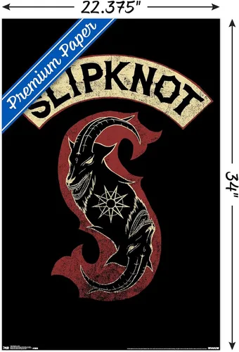 Vista 3 de Trends International Slipknot - Póster de pared de parche, 22.375 x 34 pulgadas, versión premium sin marco