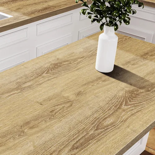 Vista 8 de Papel de contacto de madera clara para despegar y pegar, papel tapiz