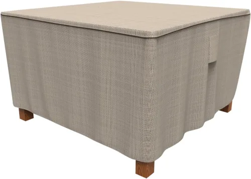 Vista 8 de Budge P5A24PM1 - Funda cuadrada para mesa de jardín inglés para patio, resistente e impermeable, pequeña, color tostado de dos tonos