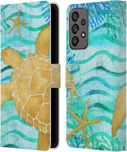 Vista 12 de Head Case Designs Officially Licensed Paul Brent Agate Mermaid Coastal Leather Wallet Case Compatible with Samsung Galaxy A73 5G (2022)