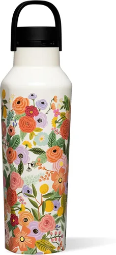 Vista 6 de Corkcicle Sport Canteen Botella de agua aislada de acero inoxidable para viajes y gimnasio, triple aislamiento, a prueba de fugas, mango plegable