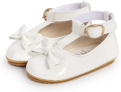 Vista 5 de Zapatos de vestir de uniforme de boda para bebé, suela antideslizante suave, mocasines para caminar, para recién nacidos, para recién nacidos