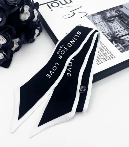 Vista 17 de Women's Designer Neckerchief Handbag Handle Ribbon Fashion Scarf Letter Printed Hair Tie