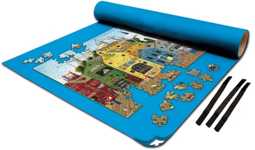 Vista 5 de MasterPieces Accesorios - Tapete enrollable y caja de almacenamiento para rompecabezas de 42 x 24 pulgadas, se adapta a 1500 piezas