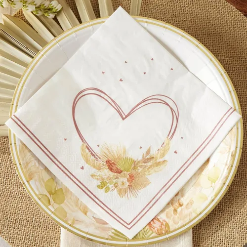 Vista 2 de Kate Aspen Servilletas de papel rústicas bohemias de 2 capas (juego de 30), servilletas decorativas gruesas, perfectas para bodas de otoño, brunch