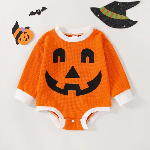 Vista 2 de Sudadera de cuello redondo para bebé niña y niño de manga larga suéter de punto gofre de gran tamaño ropa de otoño