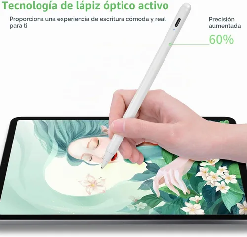 Vista 4 de Lápiz óptico electrónico para iPad de 5ª generación de 9.7 pulgadas 2017, lápiz capacitivo activo recargable tipo C, compatible con Apple iPad de 5ª