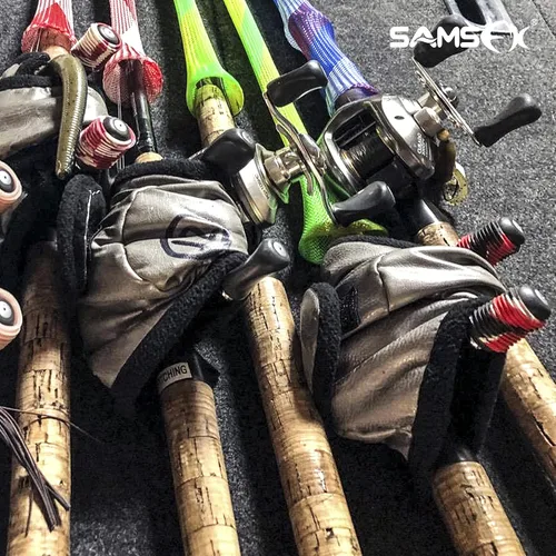 Vista 5 de SAMSFX Mango de goma para carrete de pesca, funda antideslizante para perilla de cebo para carrete de fundición o giro