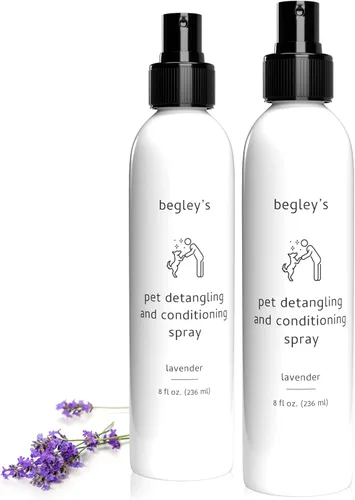 Vista 11 de Begley's Aerosol desenredante para mascotas, espray desenredante perfumado de aceite esencial de primera calidad para perros, cachorros y gatos