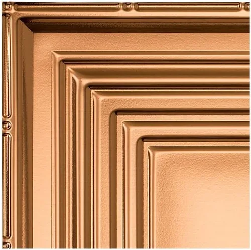 Vista 16 de FASÄDE Panel de techo decorativo de vinilo decorativo de 2 x 4 pies de estilo tradicional / patrón 3 en aluminio cepillado (paquete de 5)