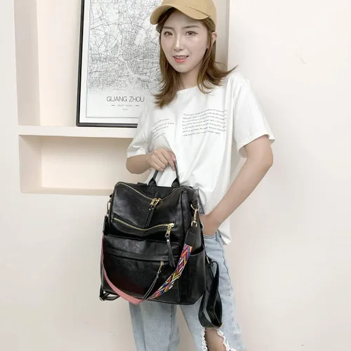 Vista 4 de ZOCILOR Mochila de moda para mujer, bolso multiusos con diseño convertible, bolso de hombro, bolsa de viaje