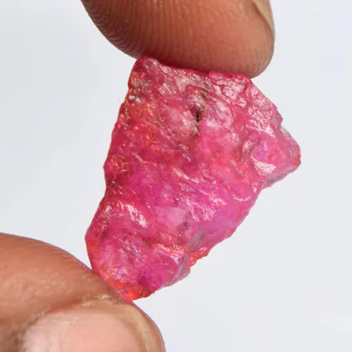 Vista 3 de Piedra preciosa de rubí rojo en bruto 11.00 Ct Natural Raw Raw Certified Red Ruby Stone, Gema, africano - rubí rojo