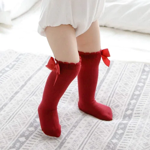 Vista 16 de DRESHOW BQUBO - Calcetines de punto para bebé, calcetines de algodón para niñas pequeñas