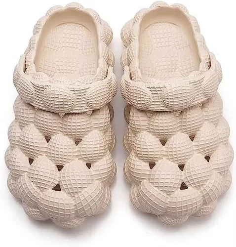 Vista 4 de LEPHYON Sandalias de burbujas para niños Zapatos de pelota de golf Zuecos Gargen para niñas Pantuflas divertidas para niños, cómodas