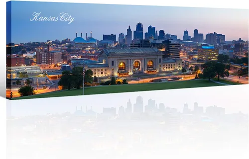 Vista 41 de Atlanta Skyline - Arte de pared para sala de estar, lienzo de paisaje urbano, decoración moderna para el hogar, imágenes panorámicas, edificio