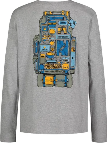 Vista 2 de Under Armour Boys' Outdoor Long Sleeve Tee, Stylish Crew Neckline, Cute Full Fit
