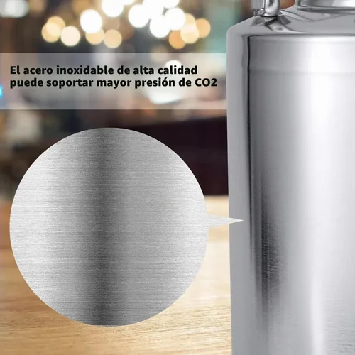 Vista 7 de TMCRAFT Mini barril de bloqueo de bola de acero inoxidable de 1.6 galones