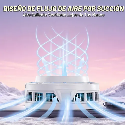 Vista 4 de Enfriador magnético del teléfono del USB, ventilador de enfriamiento del Blanco