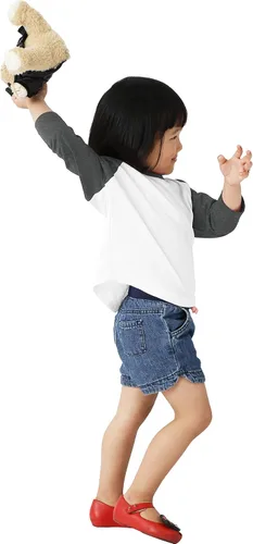 Vista 5 de Camiseta de béisbol Ma Croix para bebés y jóvenes de manga raglán 34 Slim Comfort Fit Jersey niños niños pequeños Tee