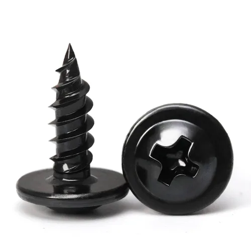 Vista 15 de Tornillos de madera negra, #8-32 Kit surtido de tornillos de 155 piezas Phillips modificada cabeza de armadura de madera tornillos de metal rápido