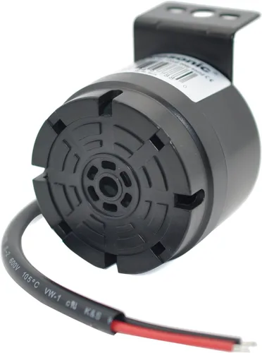 Vista 3 de Universal 12-24V 100dB impermeable alarma de respaldo (negro-1 PCS)
