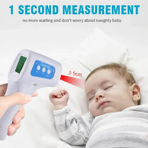 Vista 6 de Termómetro de frente para adultos, termómetro infrarrojo sin contacto para la frente con función de alarma de fiebre, grado médico para bebés, niños