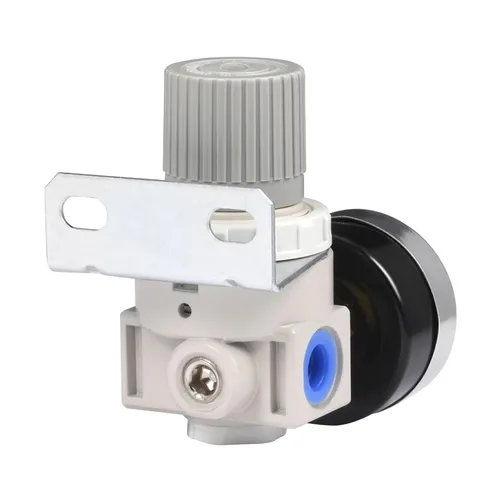 Vista 3 de Regulador de presión de aire con mini válvula de control de aire de manómetro rosca NPT de 1/4 pulgadas para compresor de aire y herramientas