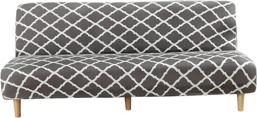 Vista 36 de MIFXIN Funda de sofá sin brazos, funda elástica plegable para futón, protector de muebles para sofá cama sin apoyabrazos, funda para sofá para Hojas