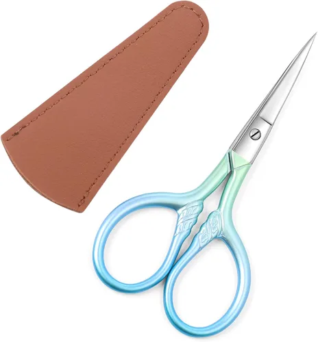 Vista 11 de Cuidado personal Herramientas profesionales de belleza (rosa) Tijeras pequeñas Depilación facial y oído, nariz y cejas, recorte de barba Tijeras