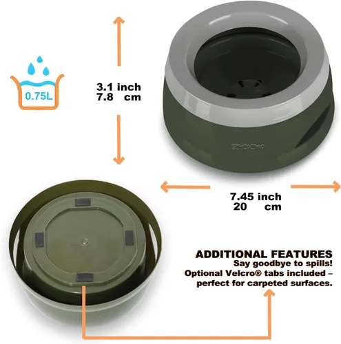 Vista 5 de Cuenco de agua para perros (25 onzas), cuenco de agua antiderrames para perros y gatos, dispensador de agua para viajes y hogar, sin salpicaduras