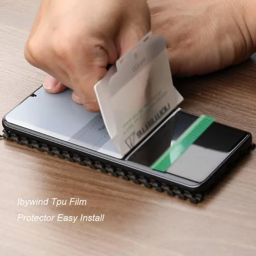 Vista 2 de Ibywind Protector de pantalla para Mi Note 10 Lite (2 unidades), película de TPU flexible, con 1 protector de lente de cámara, 1 película trasera