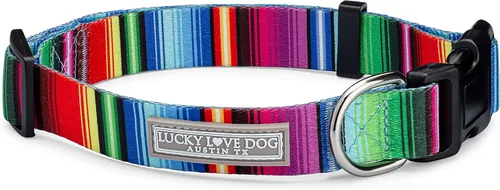 Vista 12 de Lucky Love Dog - Collar de perro ajustable con hebilla de fácil clic para los pequeños, duradero y cómodo para perros machos y hembras, collar
