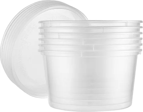 Vista 2 de Nicole Home Collection Contenedores de almacenamiento de alimentos con tapas, a prueba de fugas, aptos para microondas, aptos para congelador