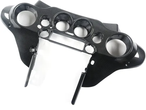 Vista 2 de Carenado interior de murciélago delantero con efecto de fibra de carbono, compatible con Harley Touring Street Glide Electra Glide FLHT FLHTC