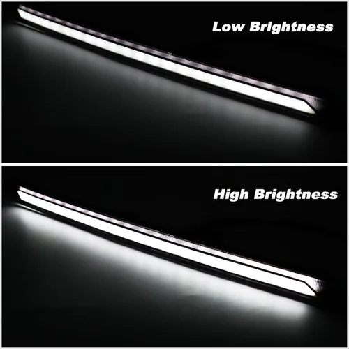Vista 3 de Switchback - Lámpara LED DRL de rejilla antiniebla delantera blanca/ámbar, luz de circulación diurna con función de señal de giro intermitente
