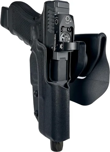 Vista 3 de OWB - Pala negra de desmontaje rápido - Funda KYDEX - Cintura exterior - Retención Posi-Click - 100% fabricada en EE. UU