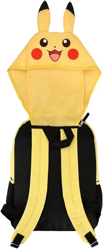 Vista 2 de Pokemon Pikachu Kids - Mochila con capucha de 16 pulgadas Amarillo