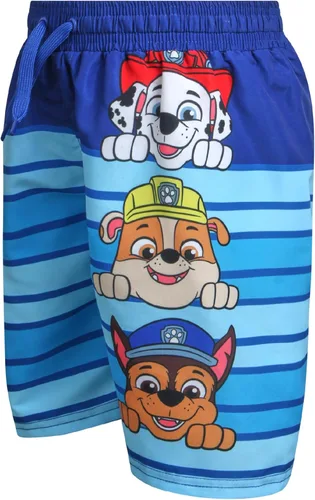 Vista 5 de Nickelodeon Paw Patrol - Traje de baño para niños Chase Marshall Rubble TMNT UPF 50+ - Pantalones cortos de natación para niños pequeños y niños