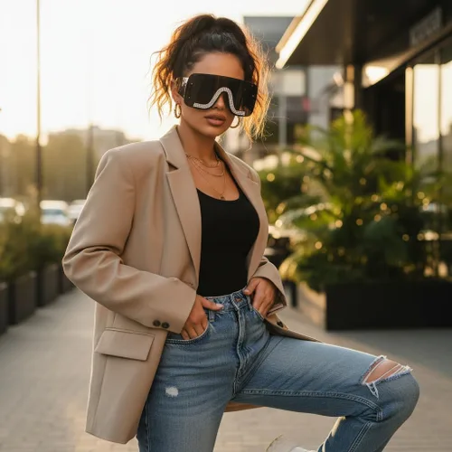 Vista 5 de bullabulling Lentes de sol cuadrados retro para mujeres y hombres, diseño moderno con diamantes de imitación, lentes de sol clásicos de los años 90