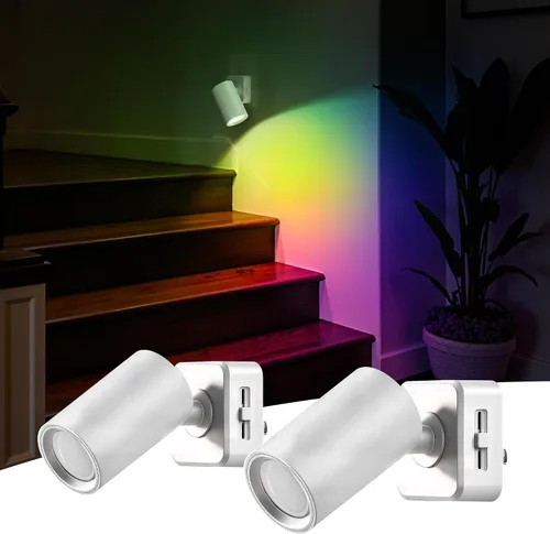 Vista 10 de L LOHAS LED Luces nocturnas enchufables a la pared, [paquete de 2] focos de pared para interiores con sensor de luz, luces nocturnas ámbar