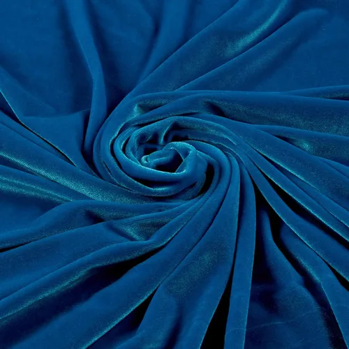 Vista 6 de Valentina Textile Inc La tela de terciopelo elástico mide 58/60 pulgadas de ancho (1 yarda, azul bebé)