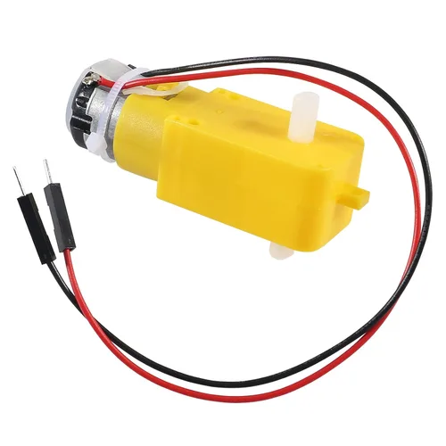 Vista 5 de ACEIRMC 8 unids TT DC Motor de caja de cambios de doble eje 3-6V Motor de engranajes 200RPM Ratio 1:48 Motor de eje con cable de 0.100 in